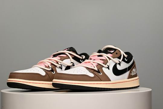 Cheap Air Jordan 1 Low Men's Women's Basketball Shoes Steam Wave Mocha-20